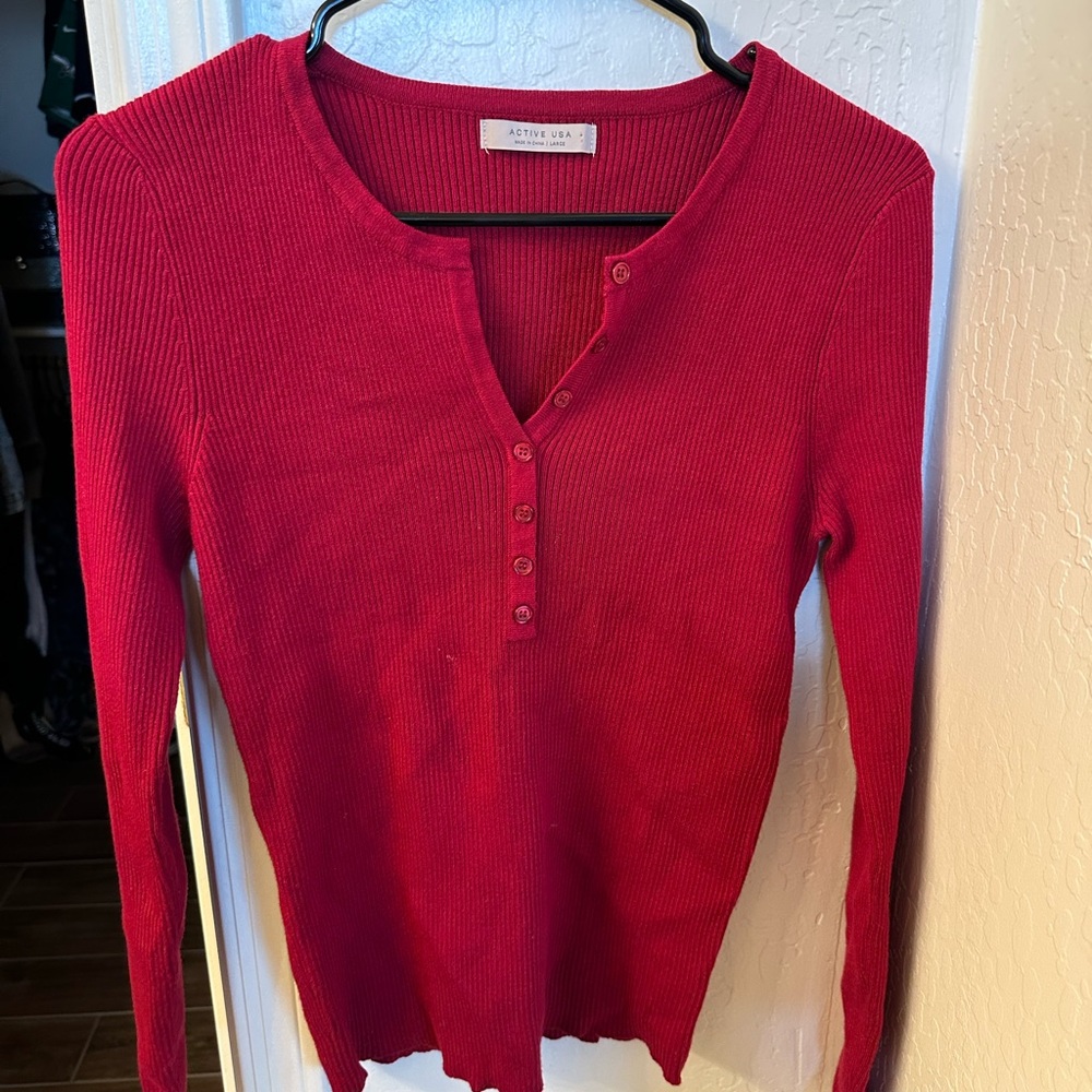 Red sweater